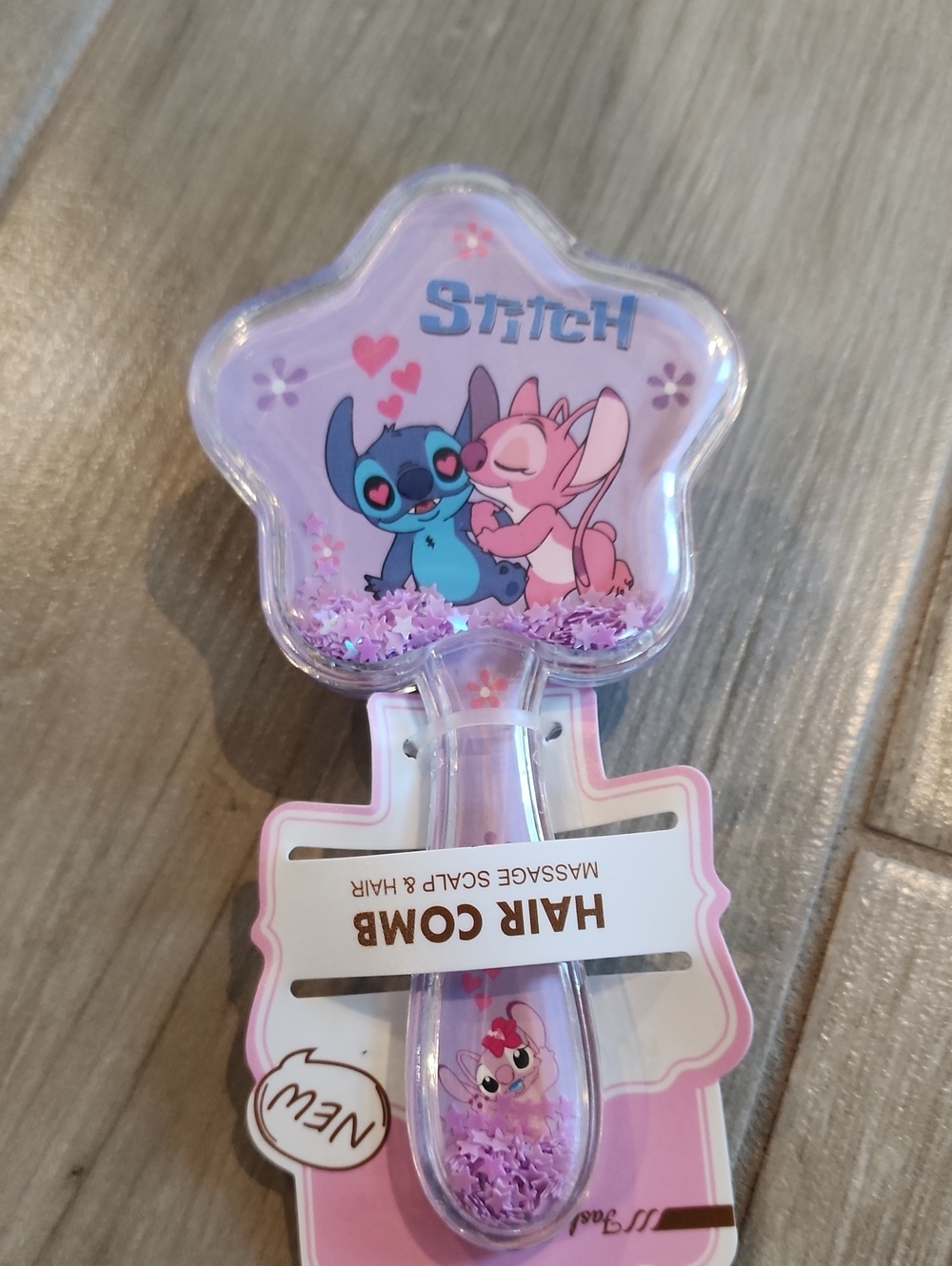 NWT Mini Hair Brush (Stitch & Angel)